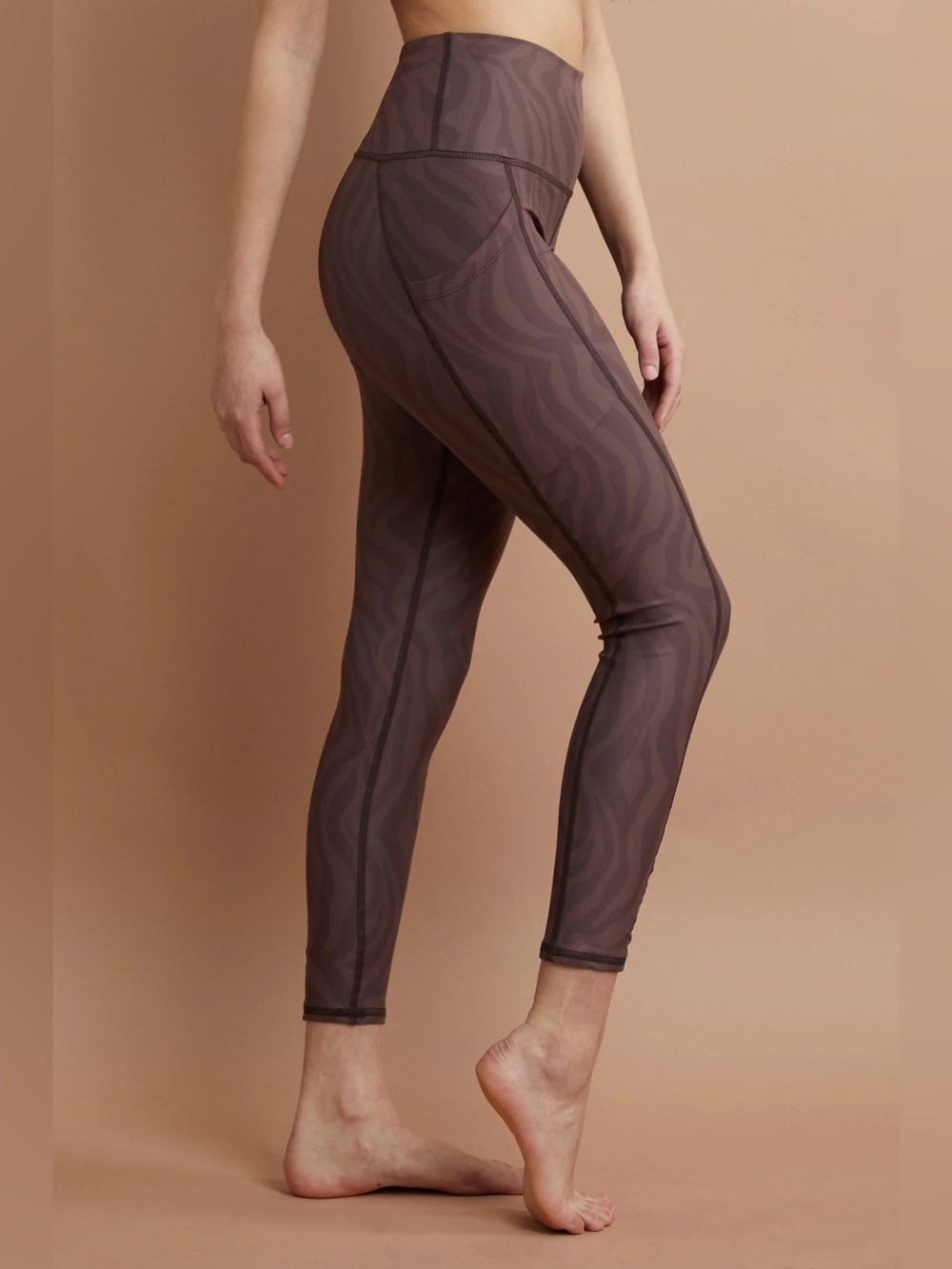 Savvi geo leggings tonal zebra print